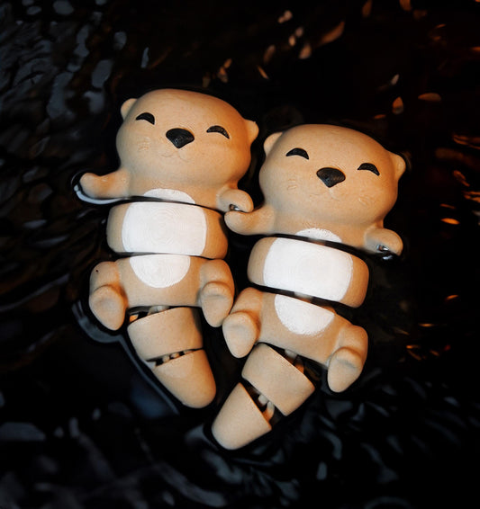Flexi Otters | Magnetic Hand-Holding Otters | Cute Flexi Animal | Desk Buddy & Keychain | Otter Lover Gift