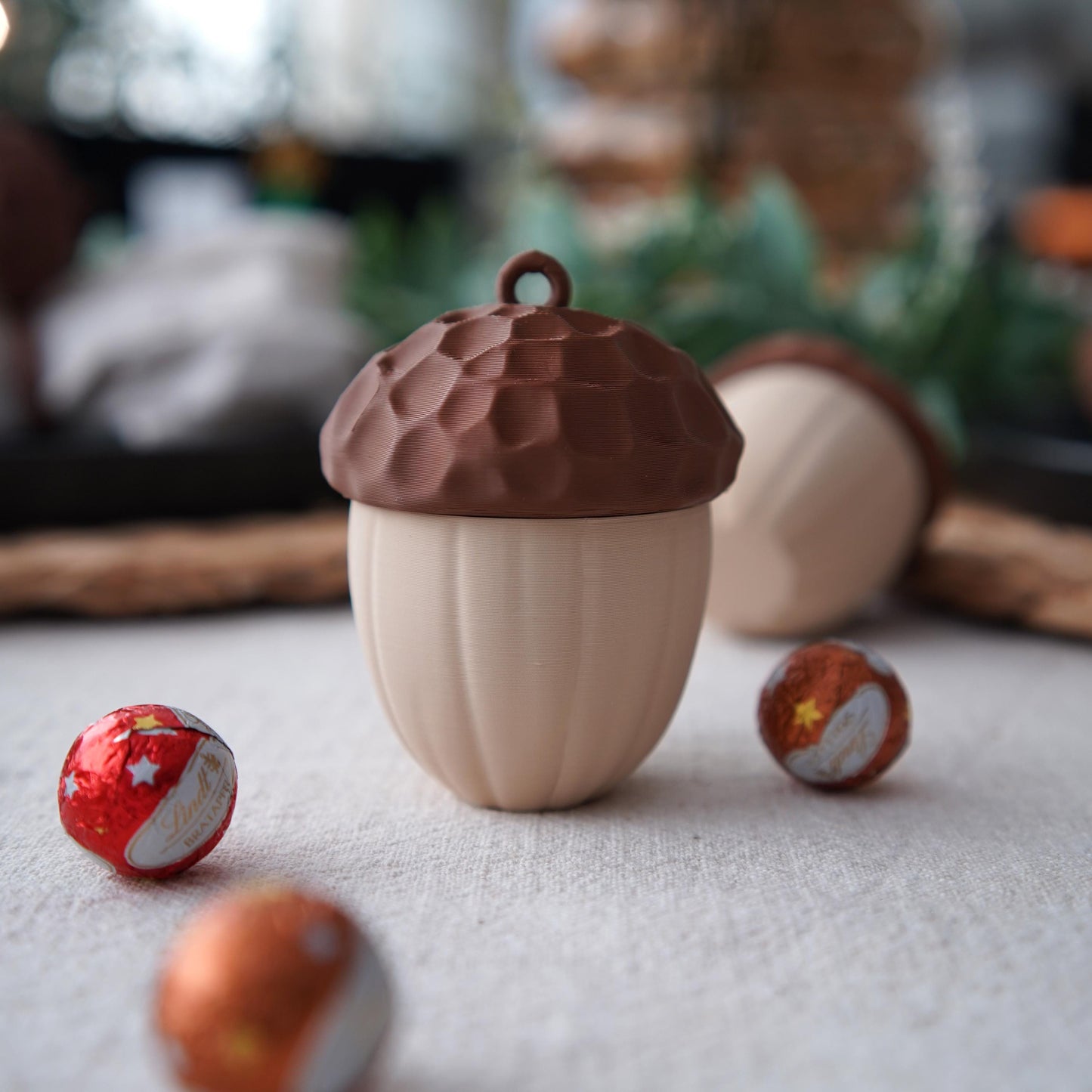Acorn Box and Napkin Ring | 2-in-1 Acorn Decor | LeHa Designs | Woodland Table Decor | Christmas & Autumn Accent