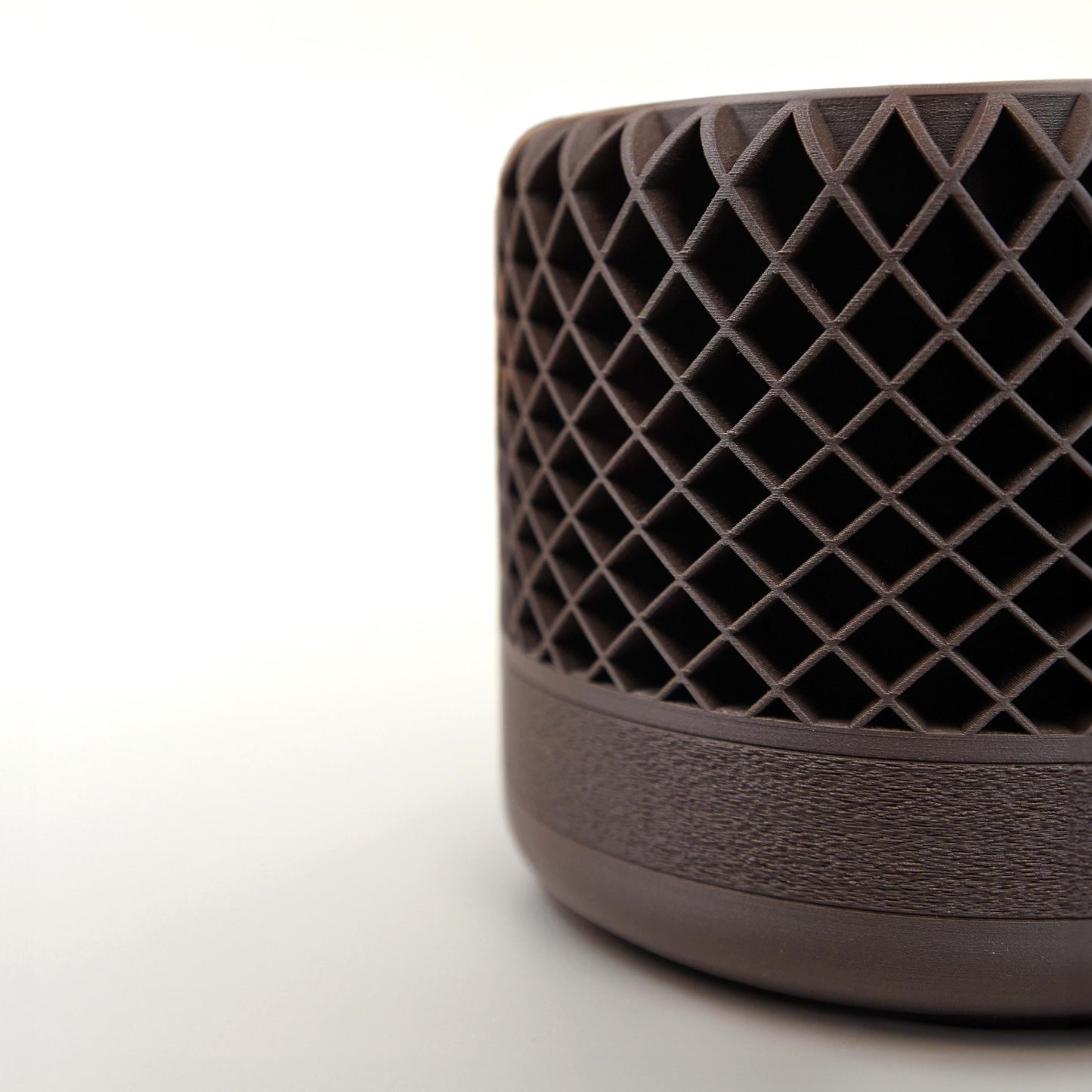 12cm Lattice Planter with Drainage | Modern Textured Plant Pot | LeHa Designs | Indoor Succulent & Houseplant Planter