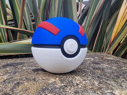 Life-Size 3D Printed Great Ball Clicker Toy – PLA – Fidget Toy – Gamer Gift – Pokémon Inspired Collectible