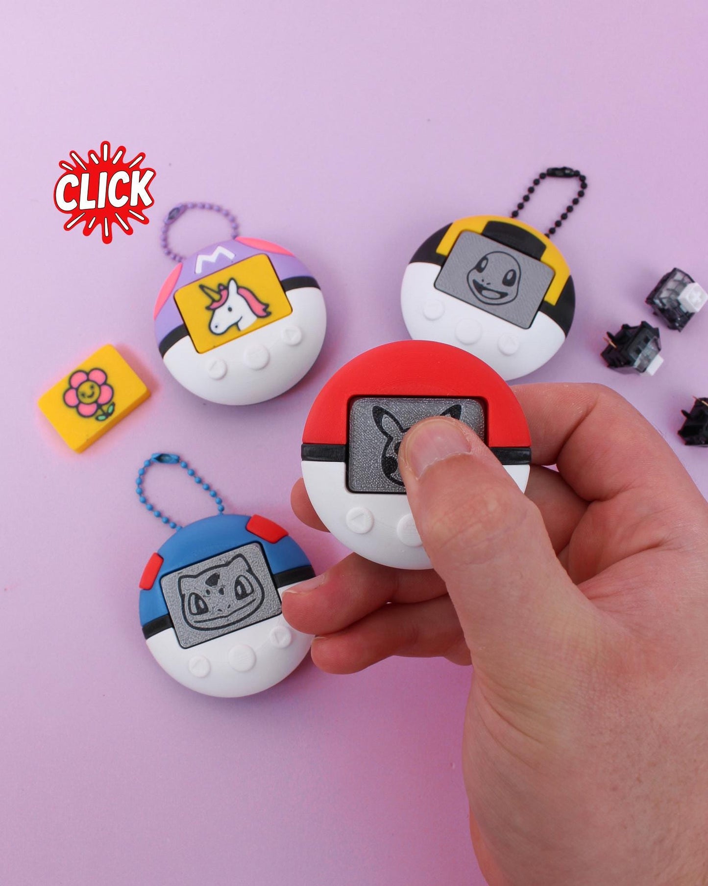 Retro Creature Handheld Switch Clicker – Mechanical Keyboard Fidget