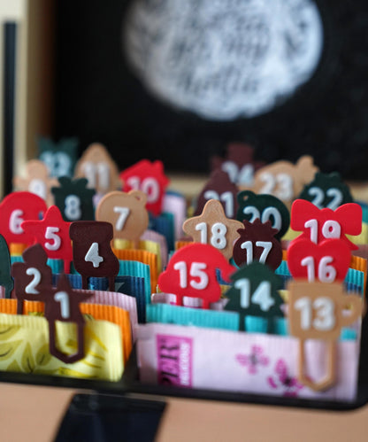 Advent Calendar Clips for Square Bear | Advent Calendar Accessories | LeHa Designs | Christmas Countdown Decor
