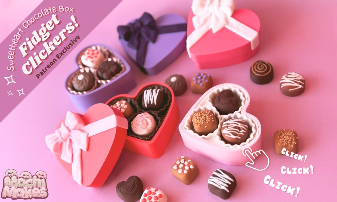 Sweetheart Chocolate Box Clicker – Cute Fidget Toy