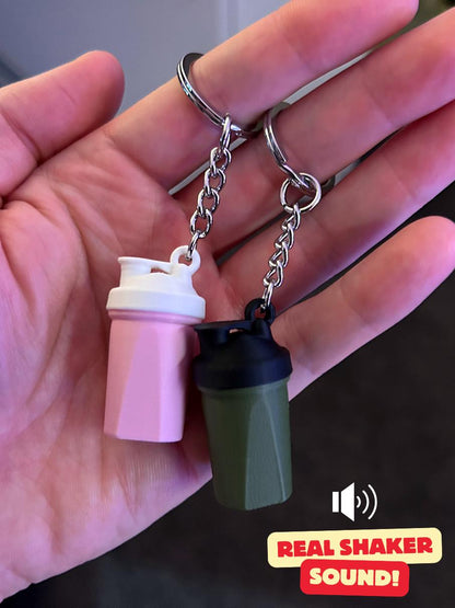 Protein Shaker – Fidget Keychain | Realistic Shaker Sound | Gym Gift | 3D Printed