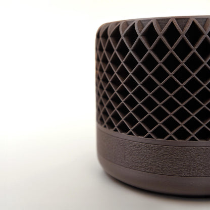 12cm Lattice Planter with Drainage | Modern Textured Plant Pot | LeHa Designs | Indoor Succulent & Houseplant Planter