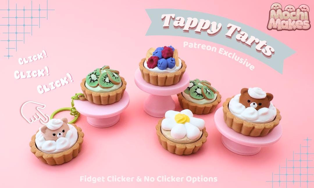Tappy Tarts – Cute Dessert Clicker Fidget and Keychain