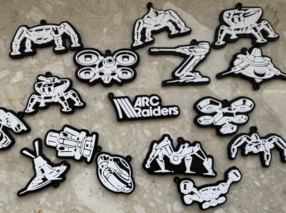 Arc Raiders Keychain Collection – Enemy Icons & Logo Designs (3D Printed Gamer Accessories)