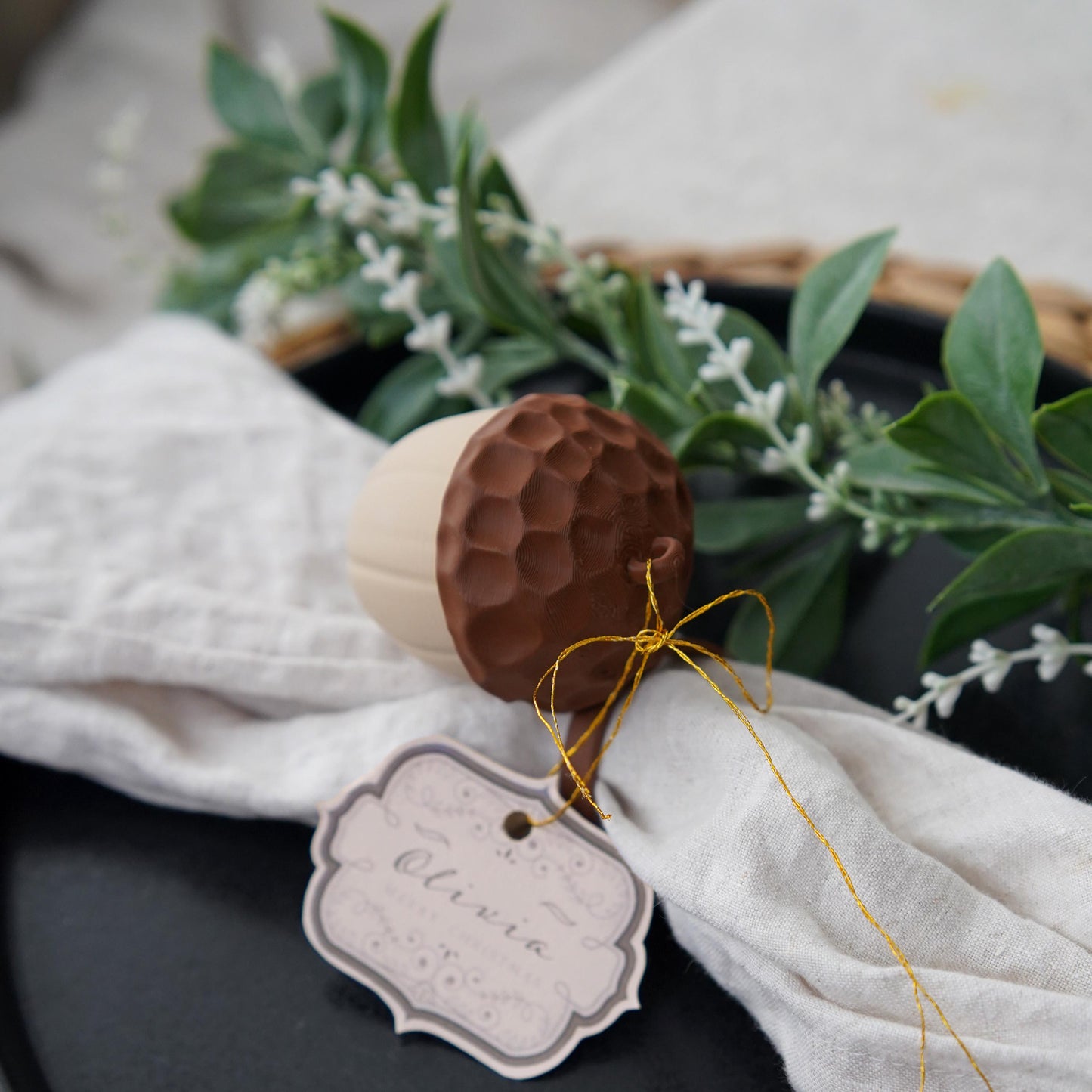 Acorn Box and Napkin Ring | 2-in-1 Acorn Decor | LeHa Designs | Woodland Table Decor | Christmas & Autumn Accent