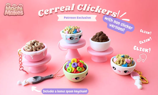Cereal Bowl Clicker – Cute Fidget Toy & Keychain (with Bonus Spoon!)