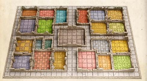 HeroQuest 3D Game Board, Magnetic Pieces, D&D modular Terrain.